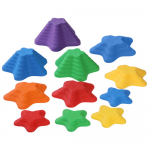 Arendav m&auml;ng, tasakaalustavad arvud Sensory Path Stones, mitmev&auml;rviline, 6 tk