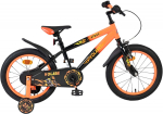 Lisaratastega laste jalgratas, laste Volare Strike CB M7A, must/oranž, 16"