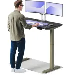 Arvutilaud reguleeritava k&otilde;rgusega Desktronic HomeOne, 120 cm x 60 cm, 119 cm, must v./roheline v.