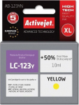 Tindiprinteri kassett ActiveJet Supreme ACJ AB-123YN Brother LC123Y, kollane v., 10 ml