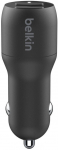 Auto laadija Belkin, 2 x USB, 100 cm, must v., 24 W
