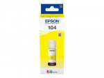 Printerikassett Epson EcoTank 104, kollane v., 65 ml