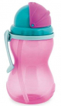 Laste pudel Canpol Babies Sport Cup Flip Top Straw, 370 ml, 1 aasta, plastik, roosa v.
