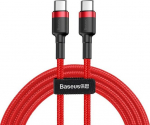Juhe Baseus CATKLF-G09, 2 x USB-C, 100 cm, punane v.