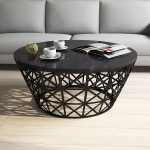 Kohvilaud Kalune Design Stil, must v., 90 cm x 90 cm x 38 cm