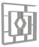 P&otilde;randariiul Kalune Design Labrina 875ZNA3627, valge v., 134 cm x 22 cm x 134 cm