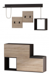 Esiku m&ouml;&ouml;blikomplekt Kalune Design Holdon, sise, antratsiit v./sonoma tamm v.