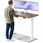 Arvutilaud reguleeritava k&otilde;rgusega Desktronic HomeOne, 140 cm x 70 cm, 72 - 119 cm, valge v./p&auml;hklipuu v.