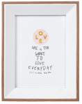 Fotoraam Home4you Decor 87931, 10 cm x 15 cm, valge/puidu