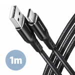 Kaabel Axagon BUCM-AM10AB USB A, USB Type C, 1 m, must v.