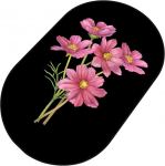 Vannitoa p&otilde;randamatt Foutastic Sitivo 359CHL4940, must/roosa, 100 cm x 80 cm