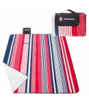 Matkamatt Springos Picnic Mat PM006, sinine/valge/roosa, 200 x 160 cm