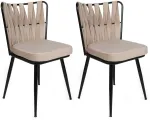 Toolide komplekt Kalune Design Kubakly 221 V2 974NMB1681, must v./kreemjasvalge, 43 cm x 43 cm x 82 cm, 2 tk