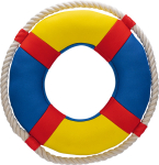 M&auml;nguasi koerale, lendav Beeztees Buoy 105481, 28.5 cm, &Oslash; 28.5 cm, sinine v./punane v./kollane v.