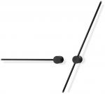 Valgusti seinale Opviq Sword 13488, 3000 &deg;K, 2 x 13 W, must v.