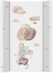 Arendav matt Ceba Baby Mouse, 70 cm x 50 cm, valge v./roosa v./pruun v.