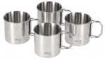 Kruuside komplekt Nils Camp NC1762, roostevaba teras, 8 cm, 0.3 l, h&otilde;be, 4 tk