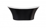 Vann, teisaldatav Besco Amber, 170 cm x 80 cm x 72 cm, ovaalne, valge/must