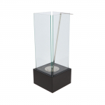 Biokamin, 65 cm x 25 cm, l&auml;bipaistev/must