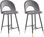 Toolide komplekt Beliani Falton, matt, hall v., 49 cm x 48 cm x 98 cm, 2 tk