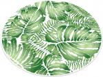 Vannitoa p&otilde;randamatt Foutastic Pied, valge/roheline, 80 cm x 80 cm, &Oslash; 80 cm