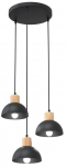 Valgusti rippuv Emibig Seco 1393/3PREM, E27, 3 x 15 W, pruun v./must v.