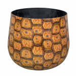 Lillepott Steelart Turtle, metall, pruun