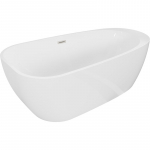 Vann, teisaldatav Mexen Giada, 170 cm x 90 cm x 56 cm, as&uuml;mmeetriline, valge/matt nikkel