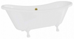 Vann, teisaldatav Besco Amelia, 190 cm x 77 cm x 69 cm, ovaalne, kuldne/valge