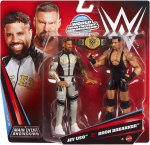 Kujukeste komplekt Mattel WWE Main Event Showdown Jey Uso VS Bron Breakker JHJ57, 15 cm, 2 tk, valge v./must v.