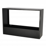 Rippuv lillepott 4IQ, metall, 58 cm x 18 cm, must v.