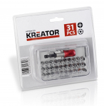 Kruvikeeraja ja otsiku komplekt, koos hoidikuga Kreator KRT064550