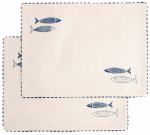 Lauamatt Homla Nilgi 244262, 45 cm x 35 cm, 2 tk, Sinine v./Valge v.