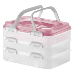 Tordi transpordikast Domotti Dolce, 40 cm x 24.3 cm, 30 cm, Valge v./Roosa v.