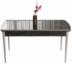 S&ouml;&ouml;gilaud pikendatav Kalune Design Nira, kroomi v./must v./marmor v., 114 - 144 cm x 78 cm x 78 cm