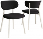 Toolide komplekt Kalune Design Toldy 240CHR4213, matt, antratsiit v./valge v., 45 cm x 45 cm x 85 cm, 2 tk