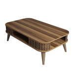 Kahjustatud pakendiga toode. Kohvilaud Kalune Design Eylul, pruun v., 60 cm x 105 cm x 34.6 cm