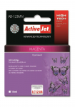 Tindiprinteri kassett ActiveJet Supreme ACJ AB-123MN Brother LC123M, punane v./roosa v., 10 ml