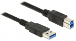 Juhe Delock USB 3.0 A male, USB 3.0 B male, 5 m, must v.