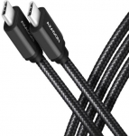 Kaabel Axagon BUCM3-CM15AB Gen 1, 2 x USB-C, 150 cm, must v.