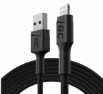 Kaabel Green Cell PowerStream USB Type-A, Lightning 8 pin male, 1.2 m, must v.