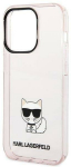 Telefoni &uuml;mbris Karl Lagerfeld KLHCP14XCTTRI, Apple iPhone 14 Pro Max, l&auml;bipaistev v./roosa v.