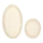 Vannitoamattide komplekt Foutastic COTTONKT000236, kreemjasvalge, 100 cm x 60 cm