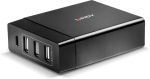 Telefoni laadija Lindy USB-C + 3 x USB, 3 x USB/USB-C, must v., 72 W