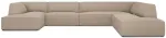 Nurgadiivan Micadoni Home Ruby Panoramic 7 Seats, hele pruun v., parem, 366 x 273 cm x 69 cm