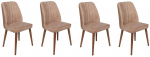 Toolide komplekt Kalune Design Alfa 463 V4 974NMB1561, matt, p&auml;hklipuu v./beež v., 49 cm x 50 cm x 90 cm, 4 tk
