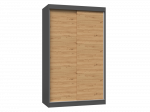 Riidekapp IGA 120, antratsiit v./tamm v., 61 cm x 120 cm x 200 cm