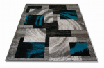 Vaip sise Fruzan 04, valge v./must v./hall v., 220 cm x 160 cm