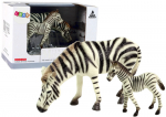 Kujukeste komplekt Lean Toys Animal Series Zebra with cub 12311, 2 tk, valge/must