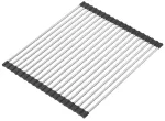N&otilde;udekuivatusrest Quadron Qmat, 38.3 cm x 32 cm, roostevaba teras/silikoon, h&otilde;be v./must v.